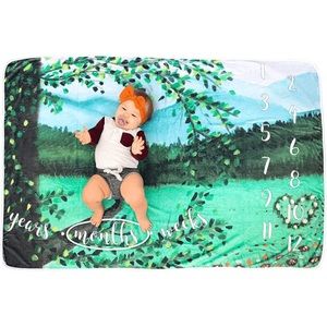 Baby Milestone Blanket Photo Blanket Birthday